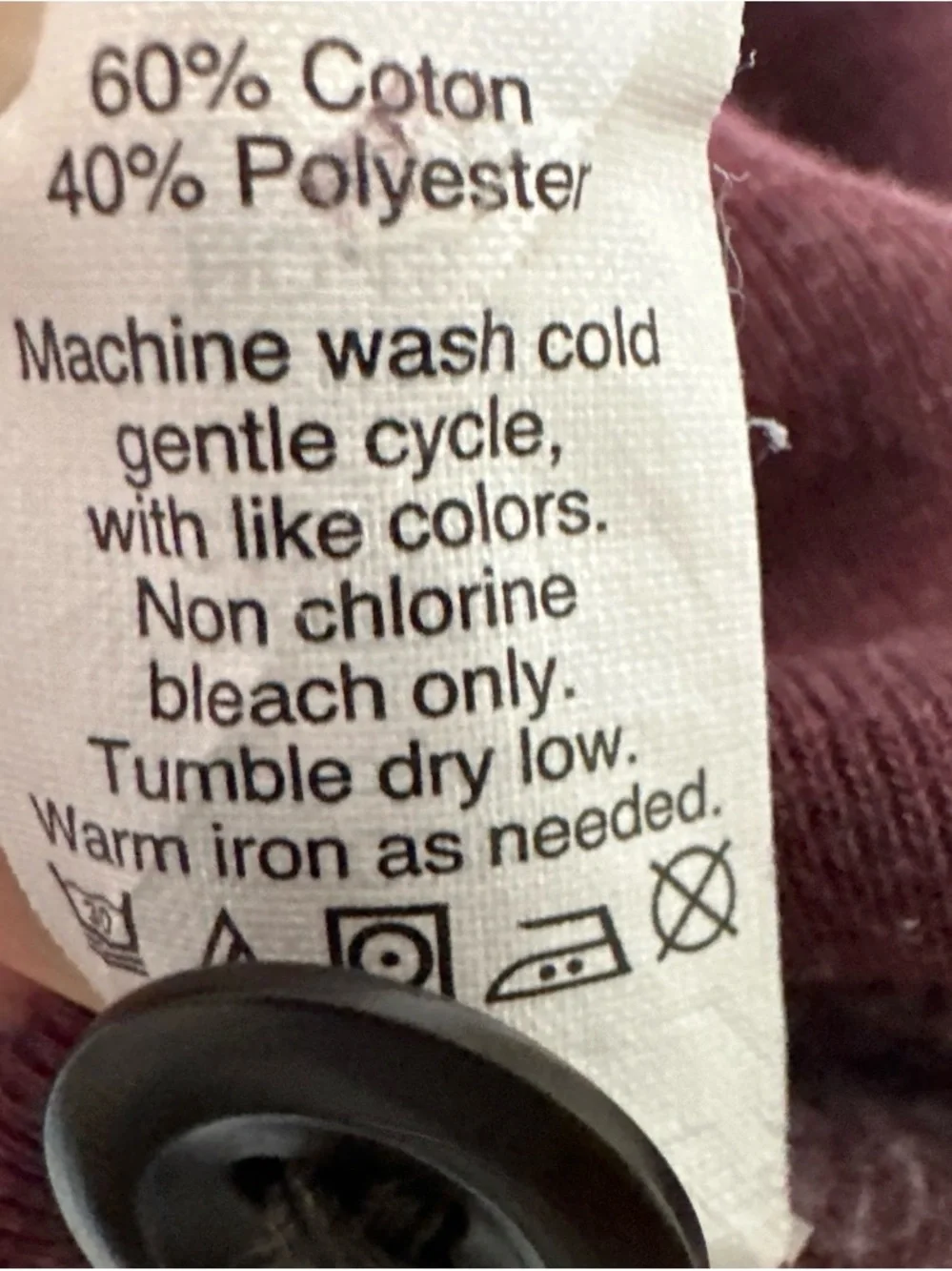 J.Crew Authentic Fleece Burgundy Henley Pullover Hoodie Large